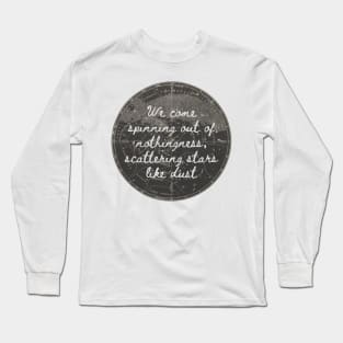 scattering stars like dust- Aesthetic Rumi quote Long Sleeve T-Shirt